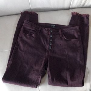FINAL MARKDOWN Just Black Burgundy Skinny Jeans Sz 28
